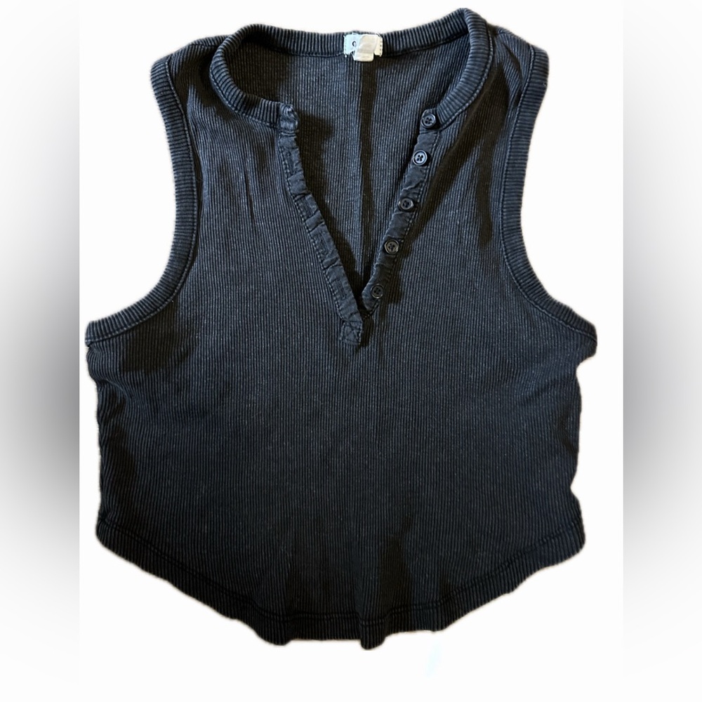 Garage cropped racer back top